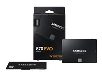 Samsung 870 EVO MZ-77E500B - SSD - salattu - 500 GB - sisäinen - 2.5" - SATA 6Gb/s - puskuri: 512 Mt - AES 256 bittiä - TCG Opal Encryption MZ-77E500B/EU