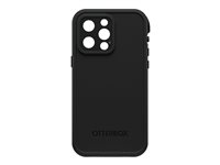OtterBox FRE - Suojakotelo takakansi matkapuhelimelle - MagSafe-yhteensopiva - 50 % kierrätettyä muovia, 25 % valtameripohjaista kierrätysmuovia - musta malleihin Apple iPhone 14 Pro Max 77-90199