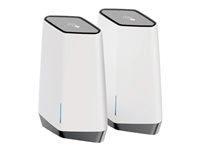 NETGEAR Orbi Pro SXK80 - Wi-Fi-järjestelmä - (reititin, laajennin) - verkko 1GbE, 2.5GbE - Wi-Fi 6 - kolmikaistainen - seinään asennettava, kattoon asennettava SXK80-100EUS
