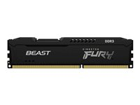 Kingston FURY Beast - DDR3 - moduuli - 8 Gt - DIMM 240-nastainen - 1866 MHz / PC3-14900 - CL10 - 1.5 V - puskuroimaton - non-ECC - musta KF318C10BB/8