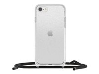OtterBox React Series - Takakansi matkapuhelimelle - kaulanauha - stardust (kirkas glitter) malleihin Apple iPhone 7, 8, SE (2.sukupolvi), SE (3rd generation) 77-92275