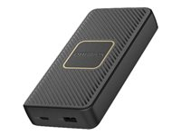 OtterBox - Langaton tehopankki - 15000 mAh - 18 watti(a) - 3 A - PD 2.0, PD 3.0, Apple Fast Charge, AFC, Huawei Fast Charge, PE 1.1+, PE 2.0+, SFCP - 2 lähtöliittimet (24 pin USB-C, USB) - musta 78-80640