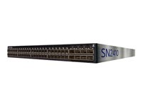 NVIDIA Spectrum SN2410 - Kytkin - L3 - Hallinnoitu - 48 x 10 Gigabit SFP28 + 8 x 100 Gigabit QSFP28 - ilmavirtaus takaa eteenpäin - telineeseen asennettava 920-9N112-00F7-0X0