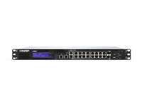 QNAP Smart Edge QGD-1602 - Kytkin - smart - 2 x 10 Gigabit SFP+ + 8 x 2.5GBase-T + 8 x 10/100/1000 - telineeseen asennettava QGD-1602-C3758-16G