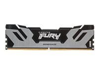 Kingston FURY Renegade - DDR5 - moduuli - 32 Gt - DIMM 288 nastaa - 6400 MHz / PC5-51200 - CL32 - 1.4 V - puskuroimaton - on-die ECC - musta, hopea KF564C32RS-32