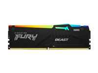 Kingston FURY Beast RGB - DDR5 - moduuli - 32 Gt - DIMM 288 nastaa - 4800 MHz / PC5-38400 - CL38 - 1.1 V - puskuroimaton - on-die ECC KF548C38BBA-32