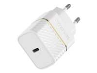 OtterBox - Verkkosovitin - propack - 20 watti(a) - 3 A - PD 3.0, Apple Fast Charge, Fast Charge (24 pin USB-C) - valkoinen 78-80869