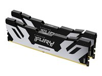 Kingston FURY Renegade - DDR5 - pakkaus - 32 Gt: 2 x 16 Gt - DIMM 288 nastaa - 8000 MHz / PC5-64000 - CL38 - 1.1 V - puskuroimaton - on-die ECC - musta hopealla KF580C38RSK2-32