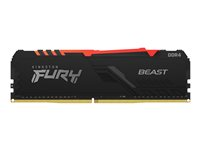 Kingston FURY Beast RGB - DDR4 - pakkaus - 64 Gt: 4 x 16 Gt - DIMM 288 nastaa - 2666 MHz / PC4-21300 - CL16 - 1.2 V - puskuroimaton - non-ECC - musta KF426C16BBAK4/64