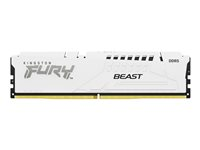 Kingston FURY Beast - DDR5 - moduuli - 16 Gt - DIMM 288 nastaa - 6800 MHz / PC5-54400 - CL34 - 1.4 V - puskuroimaton - on-die ECC - valkoinen KF568C34BW-16