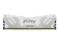 Kingston FURY Renegade - DDR5 - moduuli - 16 Gt - DIMM 288 nastaa - 8000 MHz / PC5-64000 - CL38 - 1.45 V - puskuroimaton - on-die ECC - white & silver KF580C38RW-16