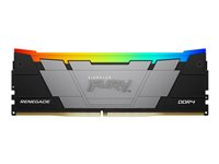Kingston FURY Renegade RGB - DDR4 - pakkaus - 64 Gt: 4 x 16 Gt - DIMM 288 nastaa - 3600 MHz / PC4-28800 - CL16 - 1.35 V - puskuroimaton - non-ECC - musta KF436C16RB12AK4/64